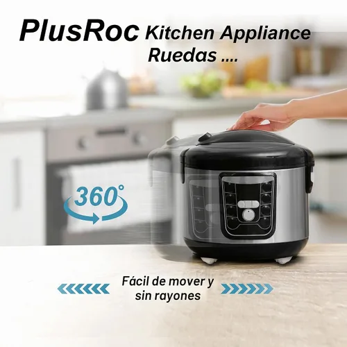 Vista 3 de PlusRoc - Paquete de 4 ruedas autoadhesivas para rodillos de electrodomésticos de cocina