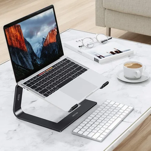 Vista 8 de OMOTON Soporte para Laptop, Soporte Desmontable para Laptop, Soporte de Aluminio para Laptop para Escritorio, Compatible con MacBook Air/Pro, Dell