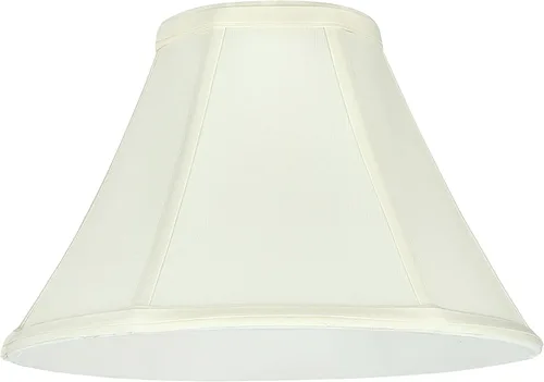 Vista 6 de Aspen Creative 58053A Bell Uno - Pantalla de lámpara en gasa blanca, 7 pulgadas superior x 14 pulgadas inferior x 11 pulgadas de altura inclinada