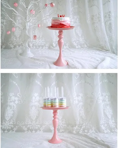 Vista 5 de Soporte para tartas, base de postre multifuncional minimalista estable y multifuncional para fiestas de frutas (M)