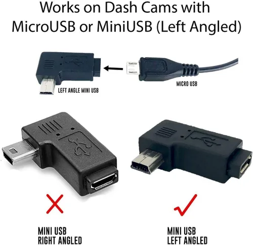 Vista 6 de Kit de cableado rígido de 15 pies con micro USB y mini USB para cámara de tablero y tipo C con fusible Mini(ACS)/LP Mini(ACN)/ATO(ATC