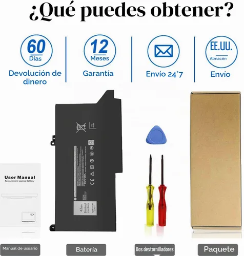 Vista 6 de Reemplazo de batería DJ1J0 de 42 Wh para Dell Latitude 7280 7290 E7280 E7290