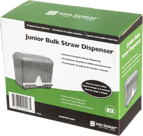 Vista 7 de San Jamar Dispensador de popotes junior a granel con capacidad para 250 popotes para restaurantes, comedores y comida rápida, plástico, 5 x 10.5 x