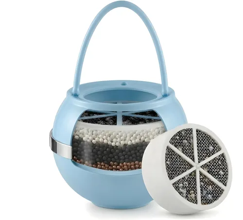 Vista 9 de Crystal Quest Paquete de filtro de bola de baño y cartucho de repuesto - Sistema de filtro de agua - Reduce contaminantes para una piel más suave