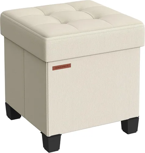 Vista 18 de SONGMICS Otomano de almacenamiento de 15 pulgadas, banco de dormitorio con almacenamiento, taburete con patas, soporta hasta 660 libras, gris oscuro