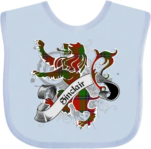 Vista 20 de inktastic Sinclair Tartan Lion Baby Bib