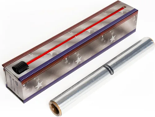 Vista 6 de ChicWrap Carrara Marble - Dispensador recargable de papel de aluminio de mármol - Incluye un rollo de 12" x 30' de papel de aluminio de grado