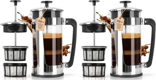 Vista 14 de ESPRO P3 Cafetera de prensa francesa, 18 oz, negro, prensa de filtro doble
