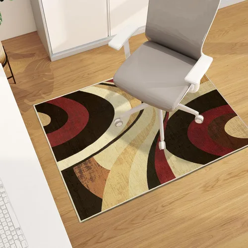 Vista 80 de Tapete para silla de oficina para suelo de madera dura, 48"x36" tapete protector de escritorio de computadora de fácil deslizamiento para silla Hoja