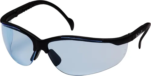 Vista 19 de Pyramex Venture II Safety Eyewear, Indoor/Outdoor Mirror Anti-Fog Lens Lente de espejo de E/S/marco azul metálico
