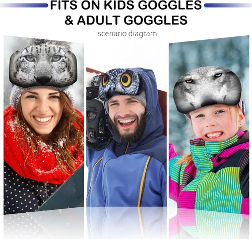 Vista 4 de Civaner 4 Piezas Funda para Gafas de Esquí y Snowboard, Funda para Gafas de Microfibra, Protección Contra Rayones y Polvo para Viajes