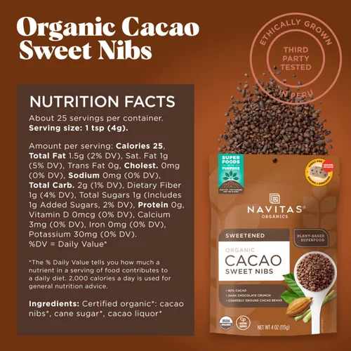 Vista 2 de Trocitos de cacao Navitas Naturals Organic