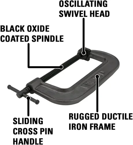 Vista 4 de Wilton Abrazadera C para carro, capacidad de apertura de 14", garganta de 3-34", serie 540A (Modelo 540A-14)