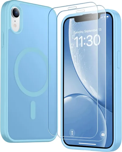 Vista 58 de SPIDERCASE Funda magnética translúcida diseñada para iPhone 11, con 2 protectores de pantalla de vidrio templado, antihuellas, para iPhone 11 de 6.1