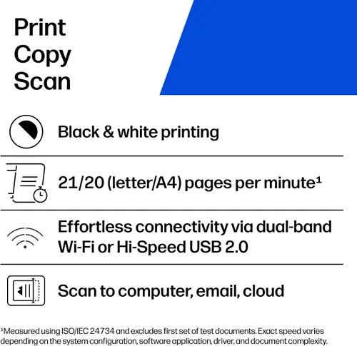 Vista 2 de HP Laserjet MFP M140w Impresora inalámbrica en blanco y negro, impresión, escaneo, copia, velocidades rápidas, fácil configuración, impresión móvil