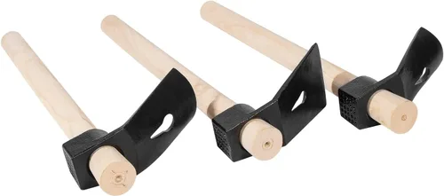 Vista 9 de Juego de herramientas para tallar madera para carpintería Adze, incluye adze recto, curva grande Adze y curva pequeña Adze (3PCS)