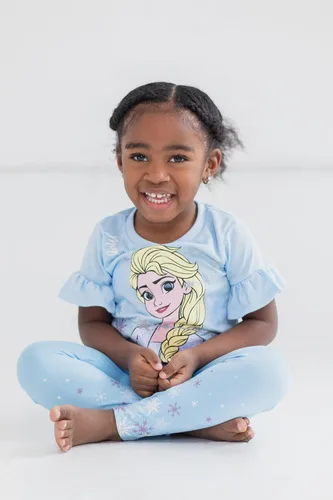Vista 2 de Disney Princess Frozen Moana La Sirenita Conjunto de Camiseta y Leggings con Diseño Floral para Niñas Pequeñas y Grandes Tallas de Bebé a Niña