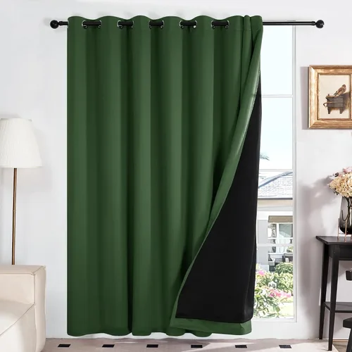 Vista 77 de Deconovo cortinas blackout 100 % con forro totalmente negro con aislamiento térmico de doble capa, oscurecimiento de la habitación, ahorro
