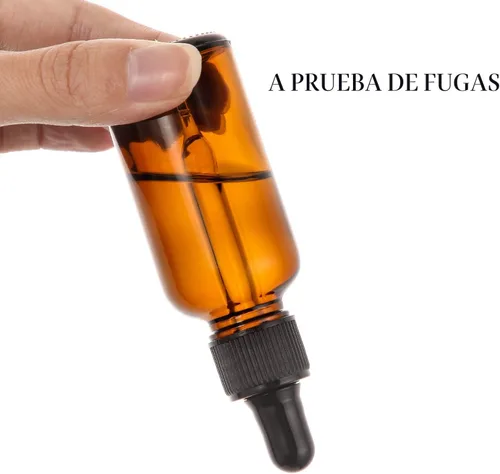 Vista 9 de 12 botellas con cuentagotas ámbar de 1 onza con 3 embudos de acero inoxidable y 1 cuentagotas de vidrio largo, botellas de vidrio de 1.0 fl oz