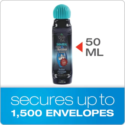 Vista 5 de Quality Park - Humedecedor de sobres Dab-N-Seal con adhesivo, botella de 50 ml (1.7 onzas), 4 paquetes (46071)