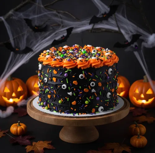 Vista 4 de Manvscakes Gránulos de Halloween para decoración de pasteles, gránulos comestibles para decoración de galletas, postres de chocolate, cupcakes