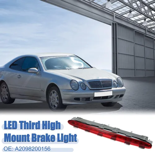 Vista 2 de X AUTOHAUX Tercera luz de freno trasero de alto nivel A2098200156 para Mercedes-Benz CLK 320 Base 3.2L V6 - Gas 2003-2005 Rojo