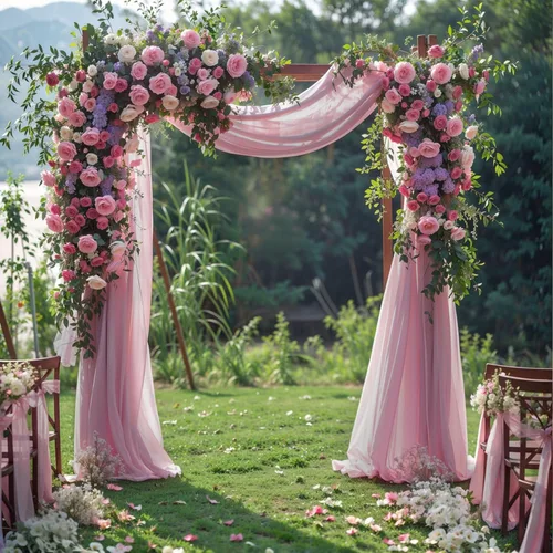Vista 40 de Cortinas de telón de fondo transparentes para arco de boda de 28 pulgadas x 19 pies Negro