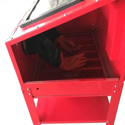 Vista 6 de Gabinete de chorro de arena de aire de 60 galones 60-125 PSI, Large Steel Construction, Includes Gun & 4 Ceramic Nozzles, For Rust, Paint, Stain