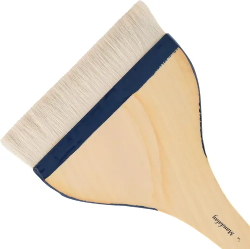 Vista 17 de Creative Mark Mandalay - Cepillo profesional de merluza para cabello de cabra – Pincel de pintura de 1 pulgada de ancho con mango de paleta