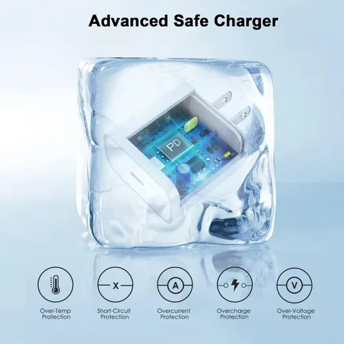 Vista 4 de Bloque de Cargador Rápido para iPhone 17/16, Cargador Dinámico de 40W con Enchufe de Carga de USB C para iPhone de Máximo 60W, Adaptador de Carga
