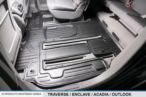 Vista 4 de MAXFLOORMAT Tapetes para piso de auto chofer/acompañante/trasero, juego completo de 3 piezas (negro)