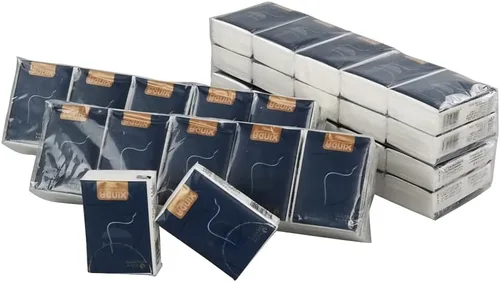 Vista 4 de Pañuelo facial pequeño de 4 capas, paquetes de bolsillo, 100 paquetes de pañuelos