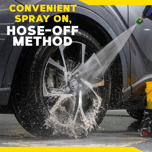 Vista 7 de Meguiar's Hot Rims Limpiador Espumoso de Llantas y Neumáticos - Combina un Limpiador de Llantas y Neumáticos en Un Solo Producto que Elimina