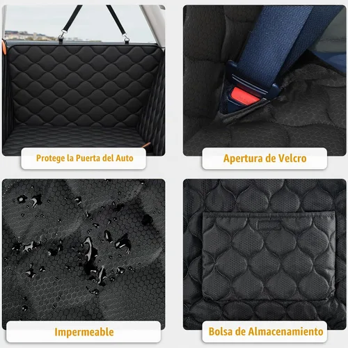 Vista 7 de PETICON - Extensor de asiento trasero convertible para perros, funda de asiento duro para perros
