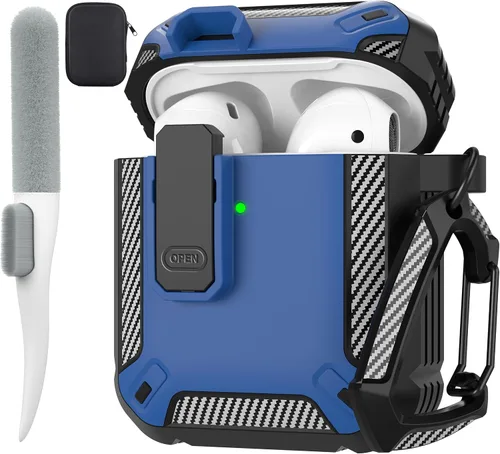 Vista 49 de Maxjoy Funda para AirPods Pro 3 2025, MagSafe compatible con bloqueo automático, funda protectora a prueba de golpes con soporte para teléfono