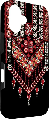 Vista 3 de Funda para iPhone 16 con diseño tradicional de palestina para mujeres palestinas