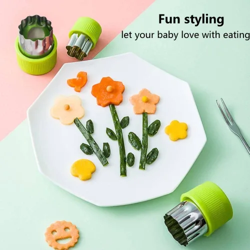 Vista 8 de Juego de cortadores y selladores de galletas mejorados Abruga para sándwich, cortador de verduras y sellos de frutas, molde con estrella