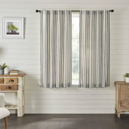 Vista 7 de Piper Classics Market Place - Cortinas de rayas grises