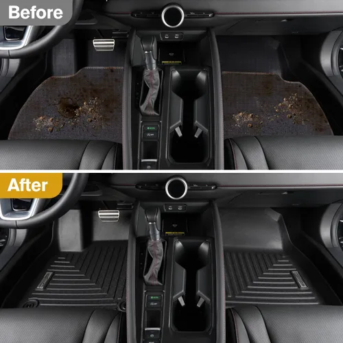Vista 7 de Alfombrillas para Nissan Armada/Infiniti QX80 2025 2026 (7/8 pasajeros), protección para todo tipo de clima, forros de suelo de 1ª y 2ª fila