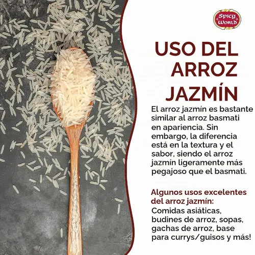 Vista 4 de Puro arroz Jasmine de Tailandia Spicy World, bolsa de 10 libras