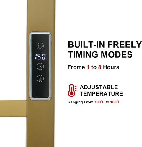 Vista 2 de Toalleros térmicos para baño, calentadores eléctricos de toallas para montar en la pared con temporizador y control de temperatura, calentador