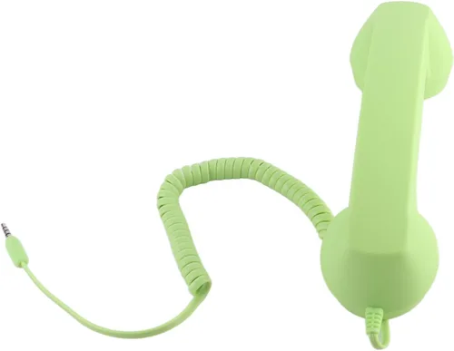 Vista 8 de Teléfono Retro Auricular 0.138 in Receptor de Teléfono Celular Micrófono Micrófono Altavoz Vintage Retro Teléfono Auricular para Smartphone (Verde)