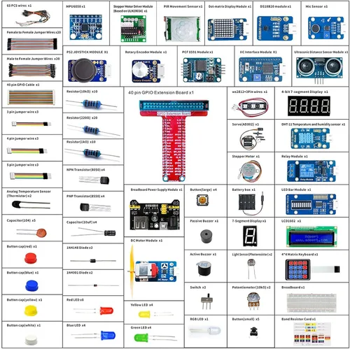 Vista 2 de Adeept Kit de inicio actualizado para Raspberry Pi 4 3 B+ B 3B 3B+ 2B, código Python C, 40 proyectos, kit educativo STEM, kit de iniciación integral