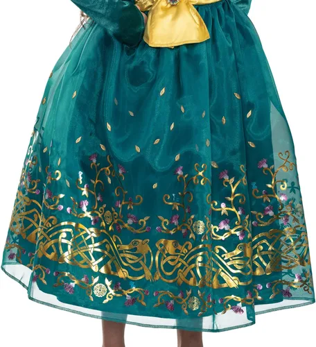 Vista 4 de Disguise Disfraz de princesa Mérida para niñas, disfraz oficial de princesa Disney