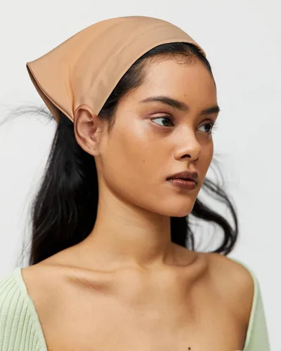 Vista 4 de AWAYTR 3 unidades de bandana para el cabello para mujeres y niñas, bufanda para el cabello, bandana de doble capa triangular, pañuelo