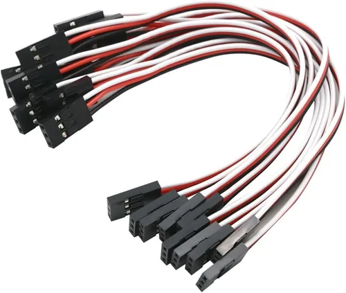 Vista 5 de Cable de extensión servo de 3 pines, 6 tamaños, macho a hembra, compatible con Futaba JR RC servo extensión de conexión piezas de control