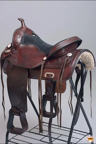 Vista 5 de HILASON Western Horse Saddle American Leather Treeless Trail Placer