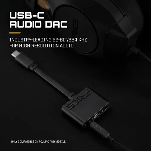 Vista 6 de RIG R5 Spear MAX HD Wired Gaming Headset for PC, PS5, Xbox – 40mm GrapheneQ™ Drivers, Dolby Atmos 3D Audio, Detachable Mic, USB-C Audio DAC, Memory