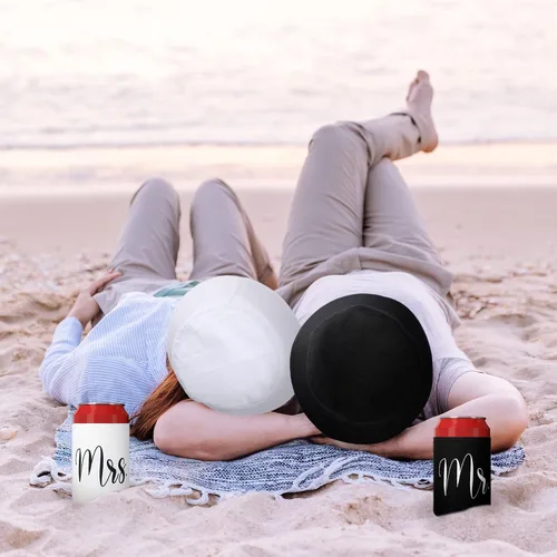 Vista 5 de Regalos de boda, incluyendo sombreros de cubo y fundas para latas, bonita combinación para regalo, diseño exquisito, calidad confiable