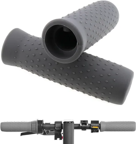 Vista 5 de Agarradera de manillar 1 par de mango de silicona para mango de repuesto accesorios para scooter eléctrico Ninebot MAX G30, gris